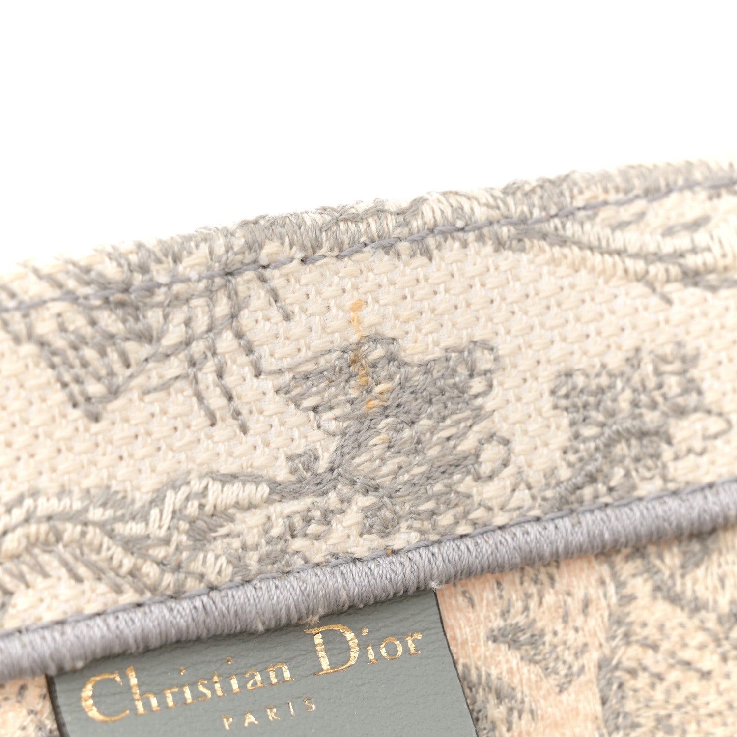 Christian Dior Canvas Embroidered Medium Dioriviera Toile De Jouy Book Tote Gray 11 of 15