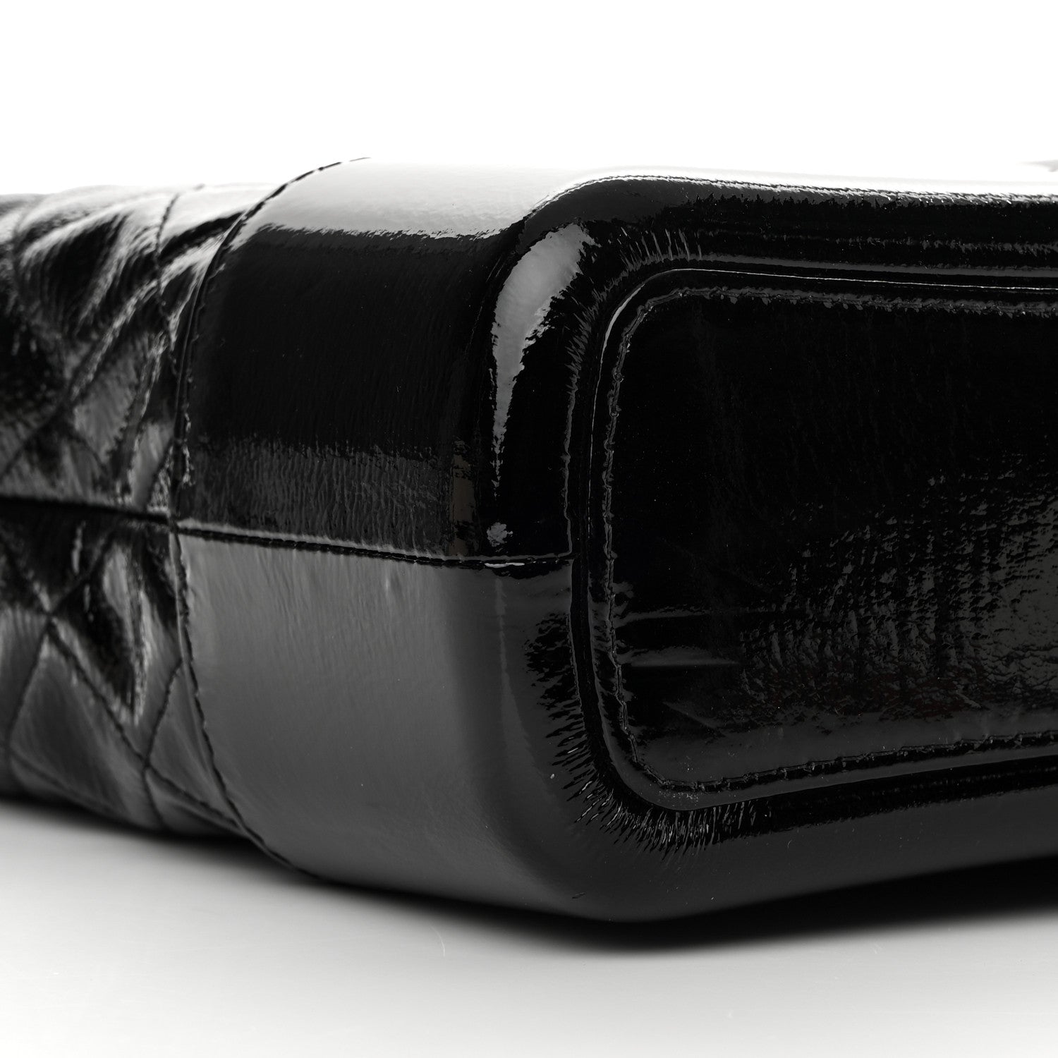 Chanel Patent Goatskin Quilted Medium Gabrielle Hobo Black 9 of 14