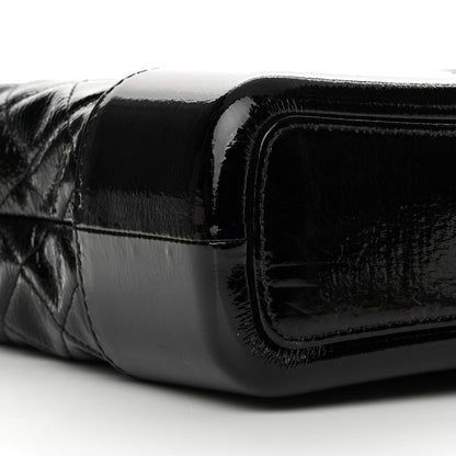 Chanel Patent Goatskin Quilted Medium Gabrielle Hobo Black 9 of 14