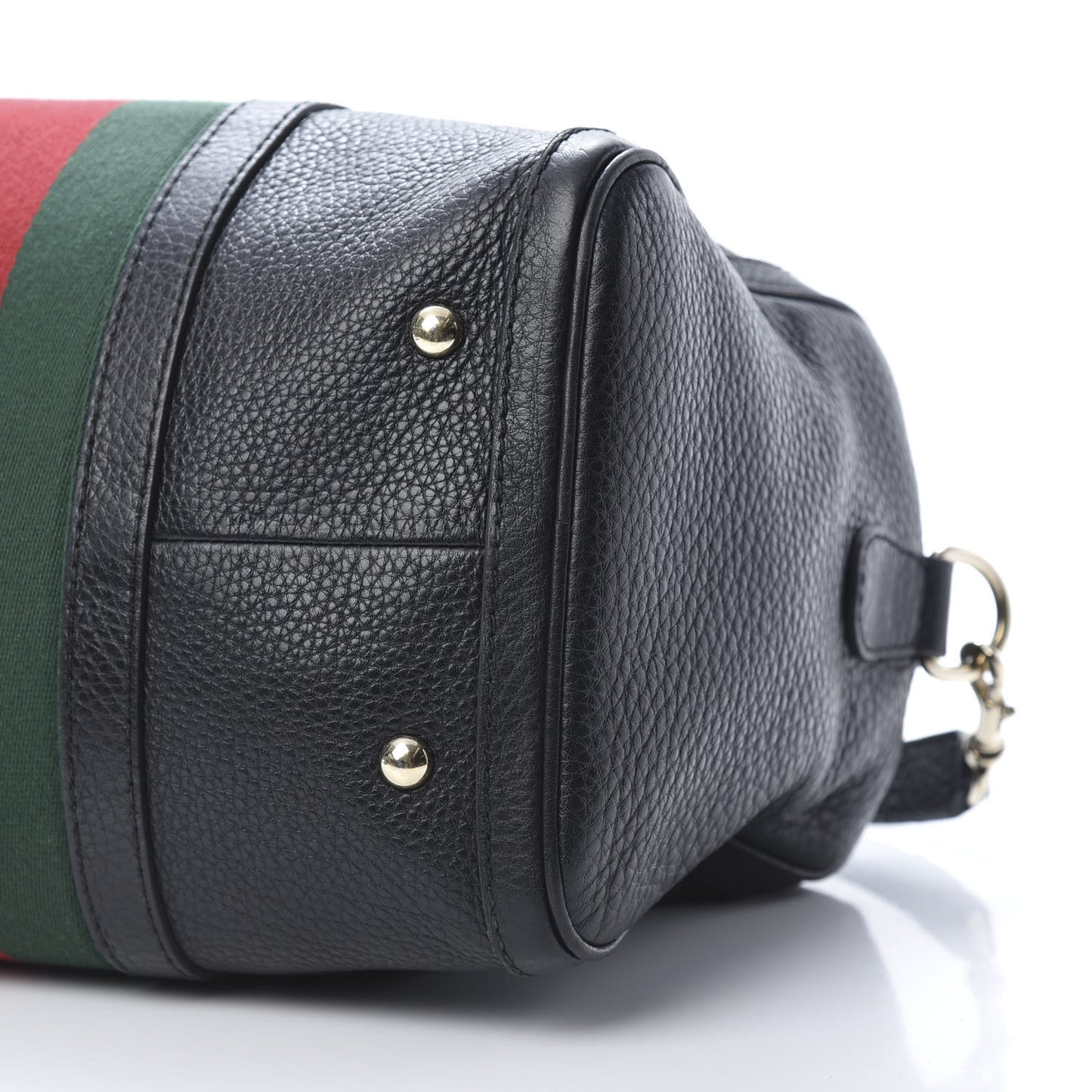 Calfskin Vintage Web Medium Boston Black