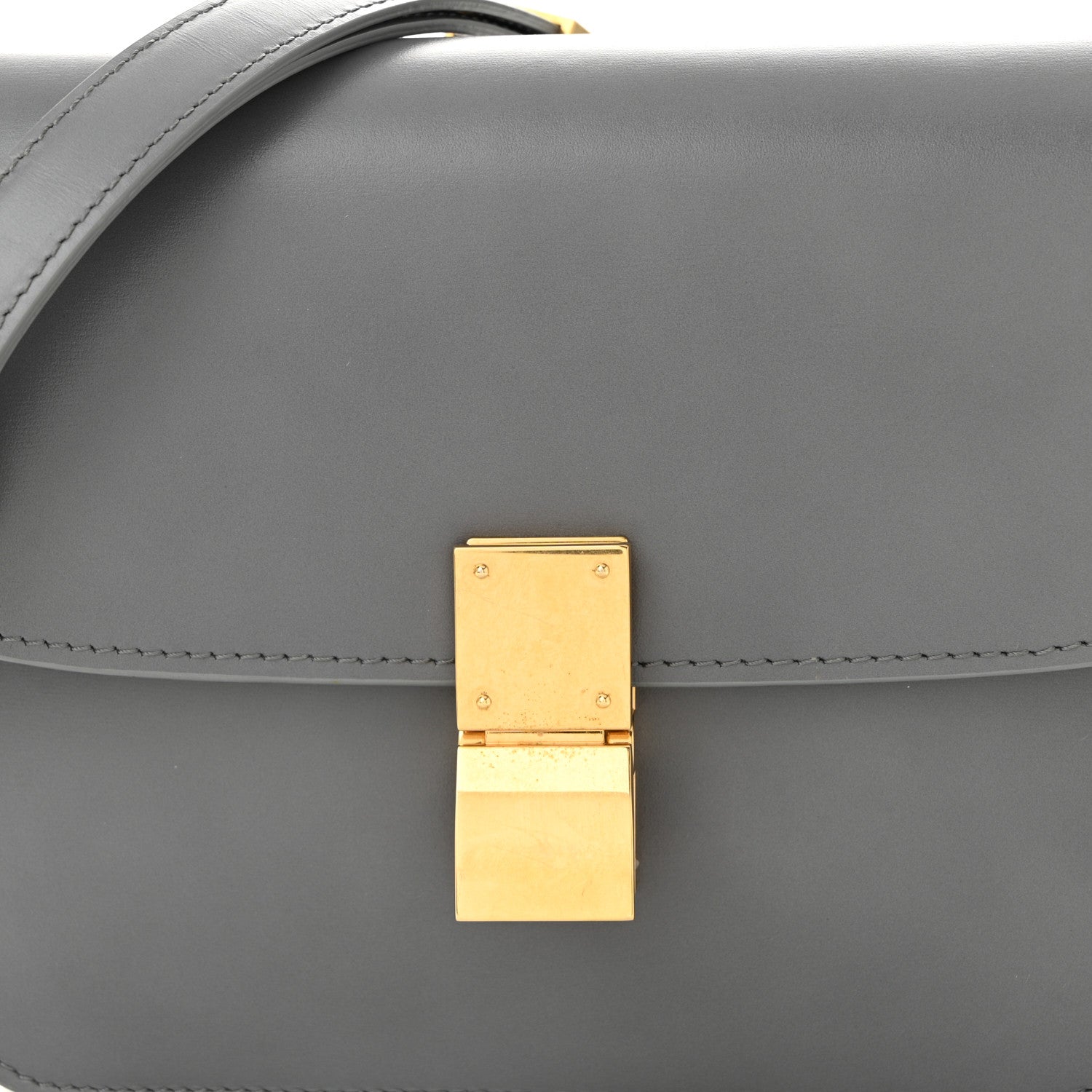 Celine Box Calfskin Teen Classic Box Flap Bag Light Charcoal 8 of 10