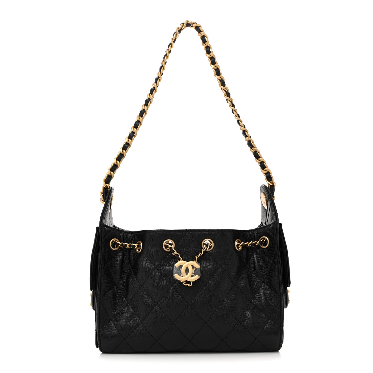 Caviar Quilted Mini Chanel 25 Handbag Black
