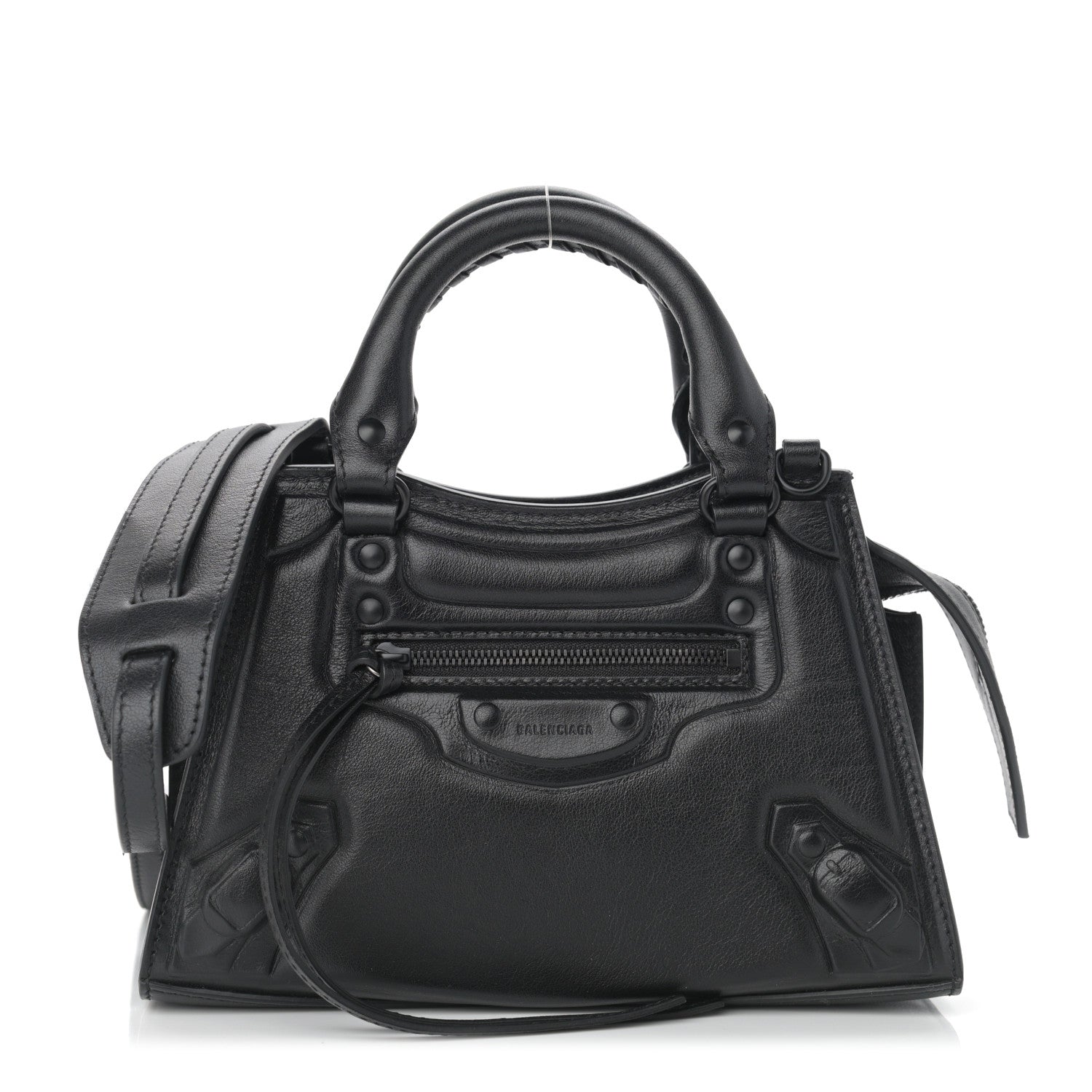 Balenciaga Cake Calfskin Tonal Hardware Mini Neo Classic City Black 1 of 10