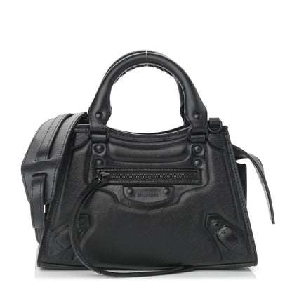 Balenciaga Cake Calfskin Tonal Hardware Mini Neo Classic City Black 1 of 10