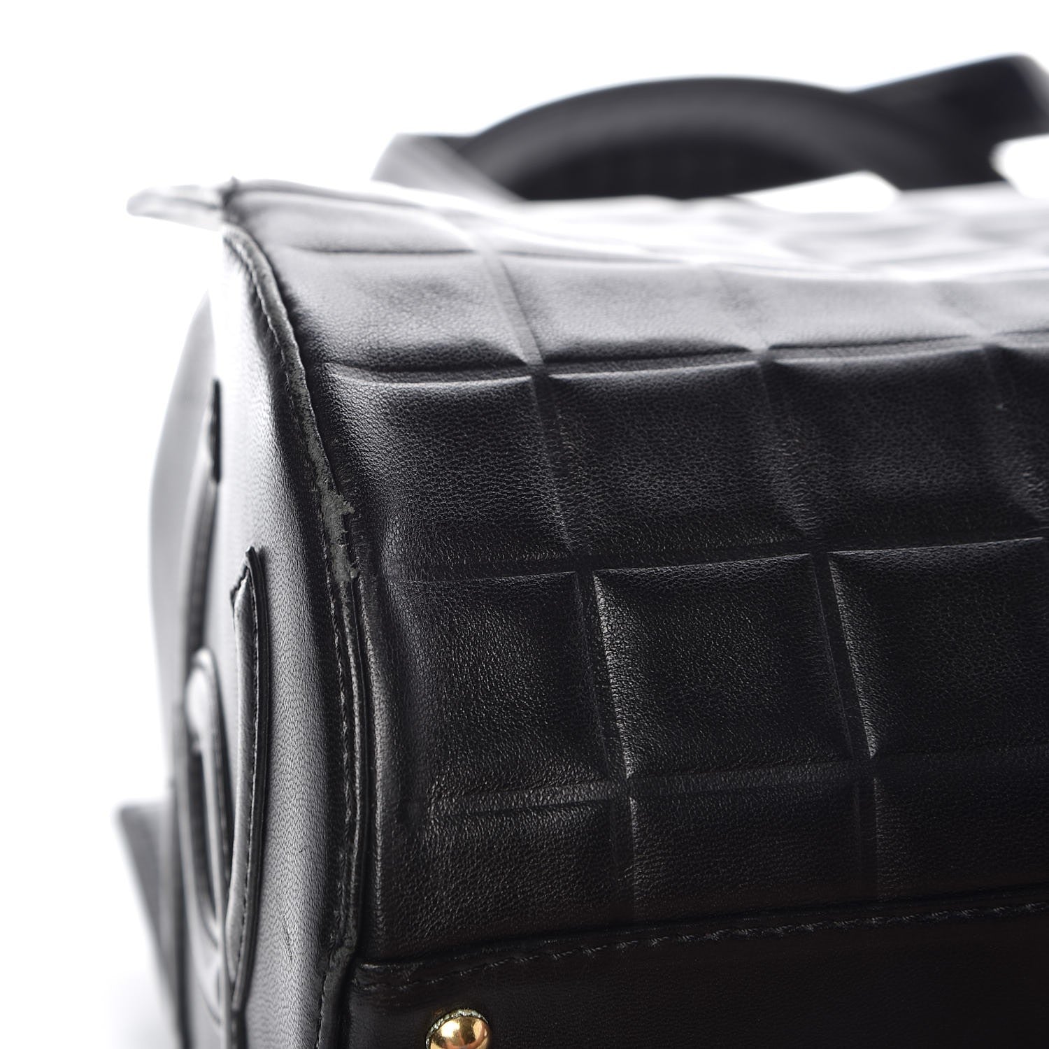 Chanel Lambskin Chocolate Bar Quilted Bag Black 10 of 13
