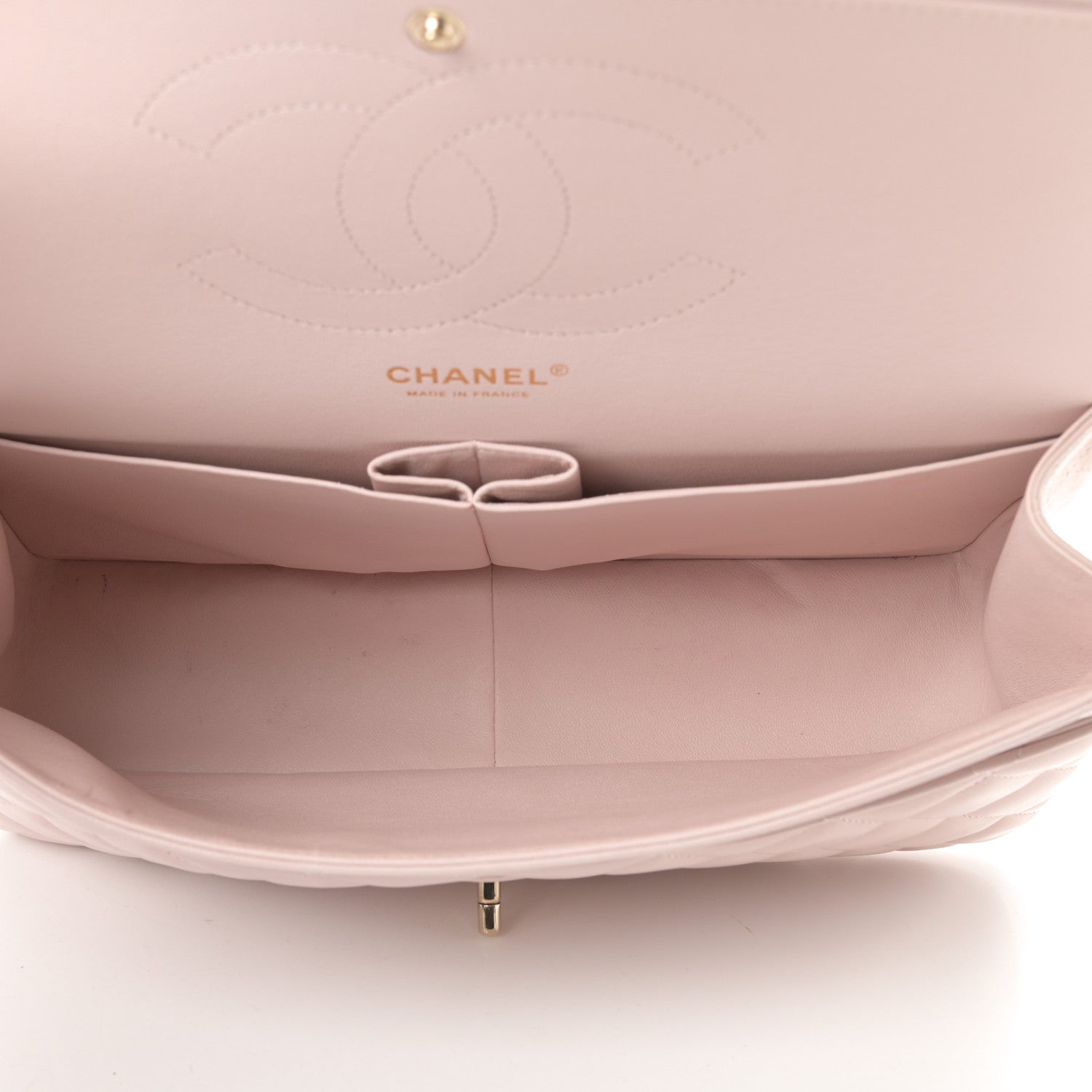 Chanel Lambskin Quilted Jumbo Double Flap Light Pink 5 of 14
