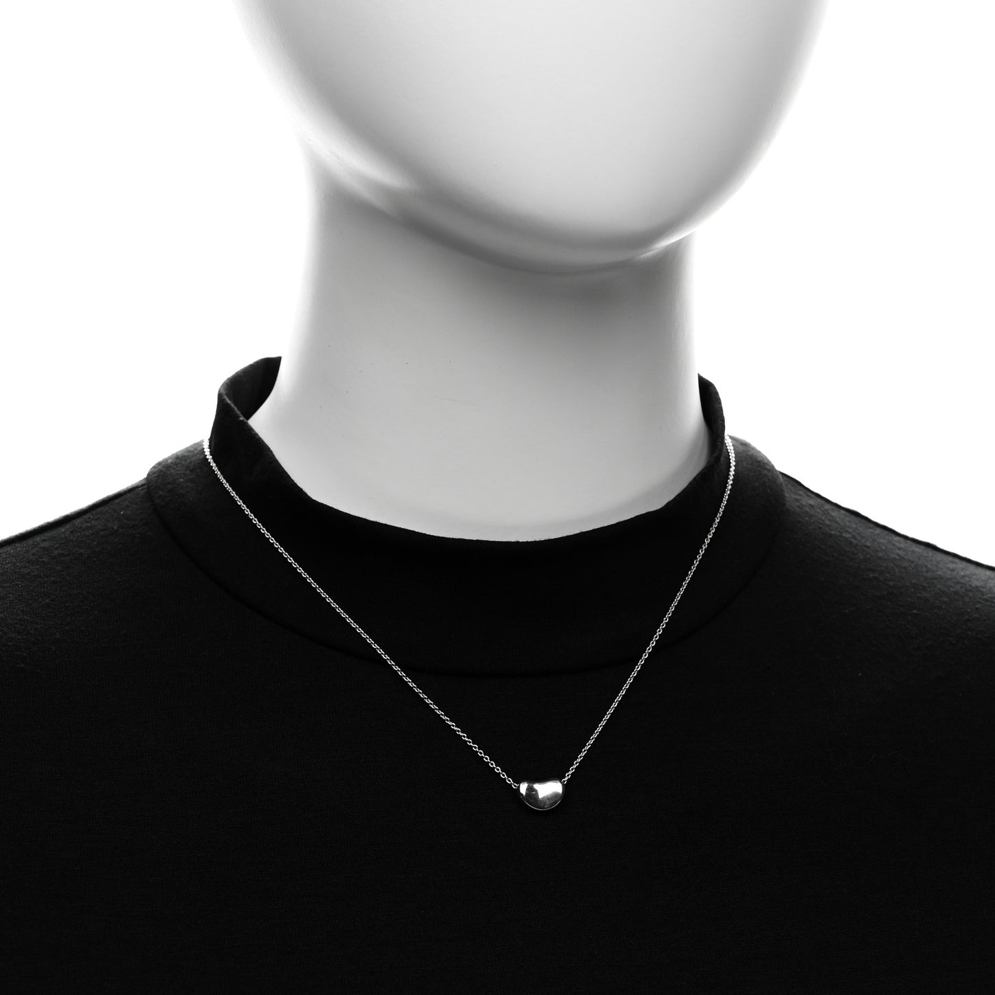 Sterling Silver 11mm Elsa Peretti Bean Pendant Necklace