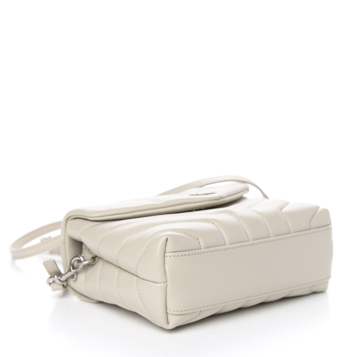 Calfskin Y Quilted Monogram Toy Loulou Crossbody Bag Ivory
