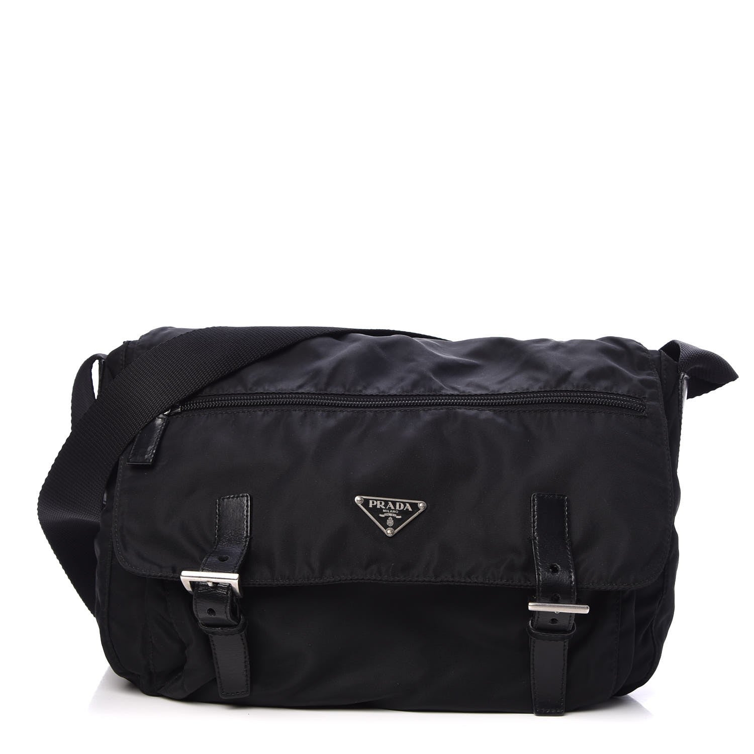 Prada Tessuto Nylon Messenger Bag Black 1 of 6