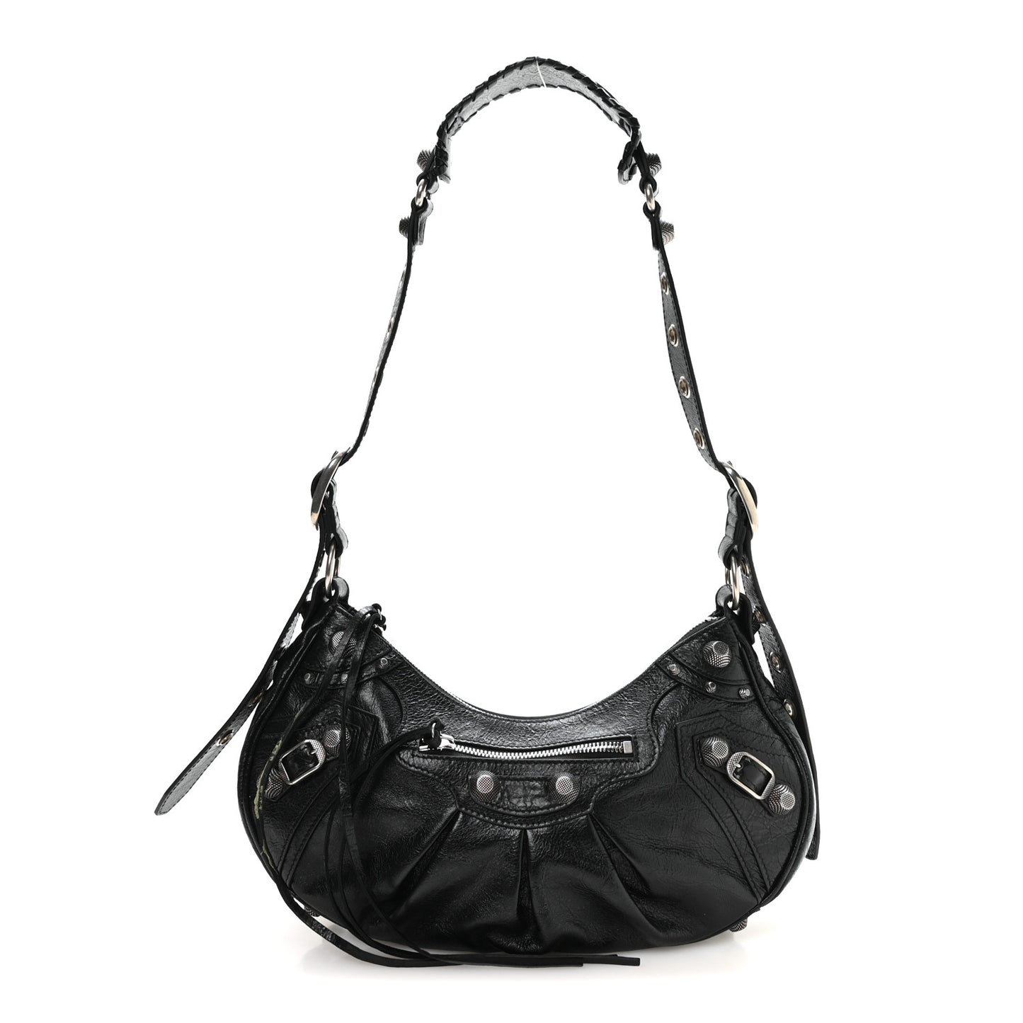 Agneau Arena Small Le Cagole Shoulder Bag Black