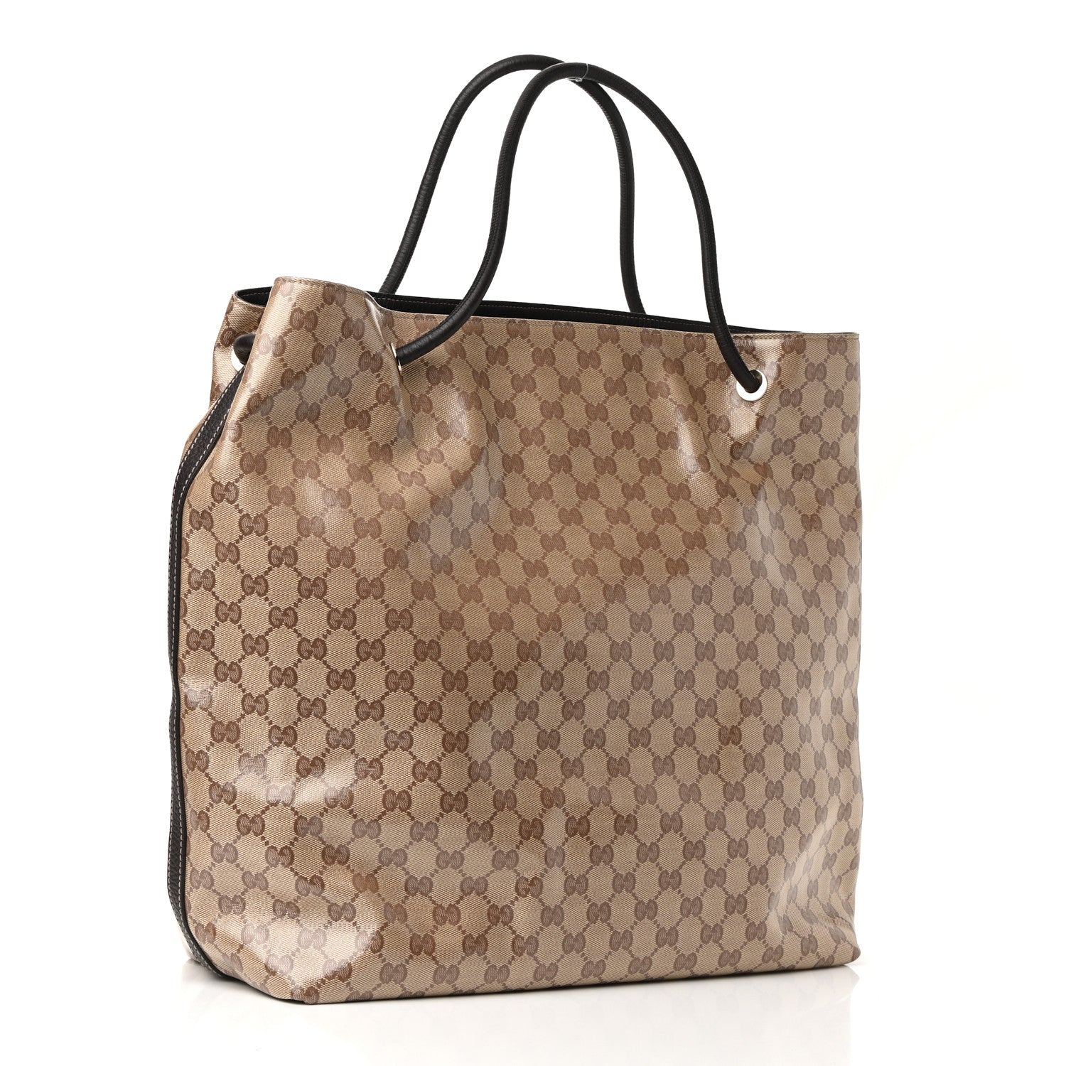 Gucci Crystal Monogram Tote Dark Brown 2 of 9