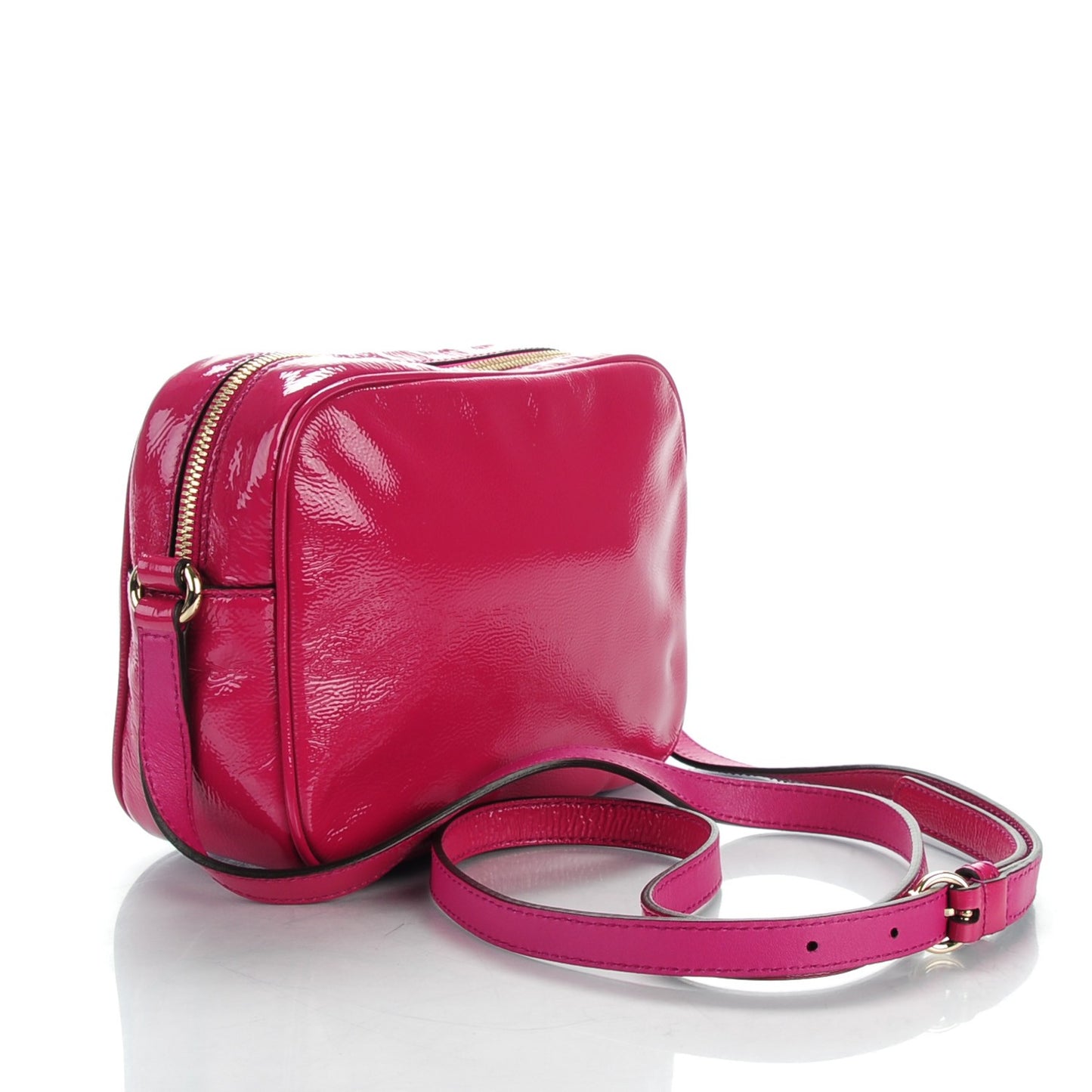 Soft Patent Small Soho Disco Bag Bright Bougainvillea