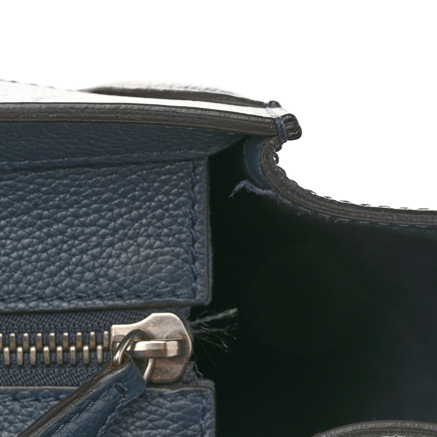 Drummed Calfskin Mini Luggage Blue