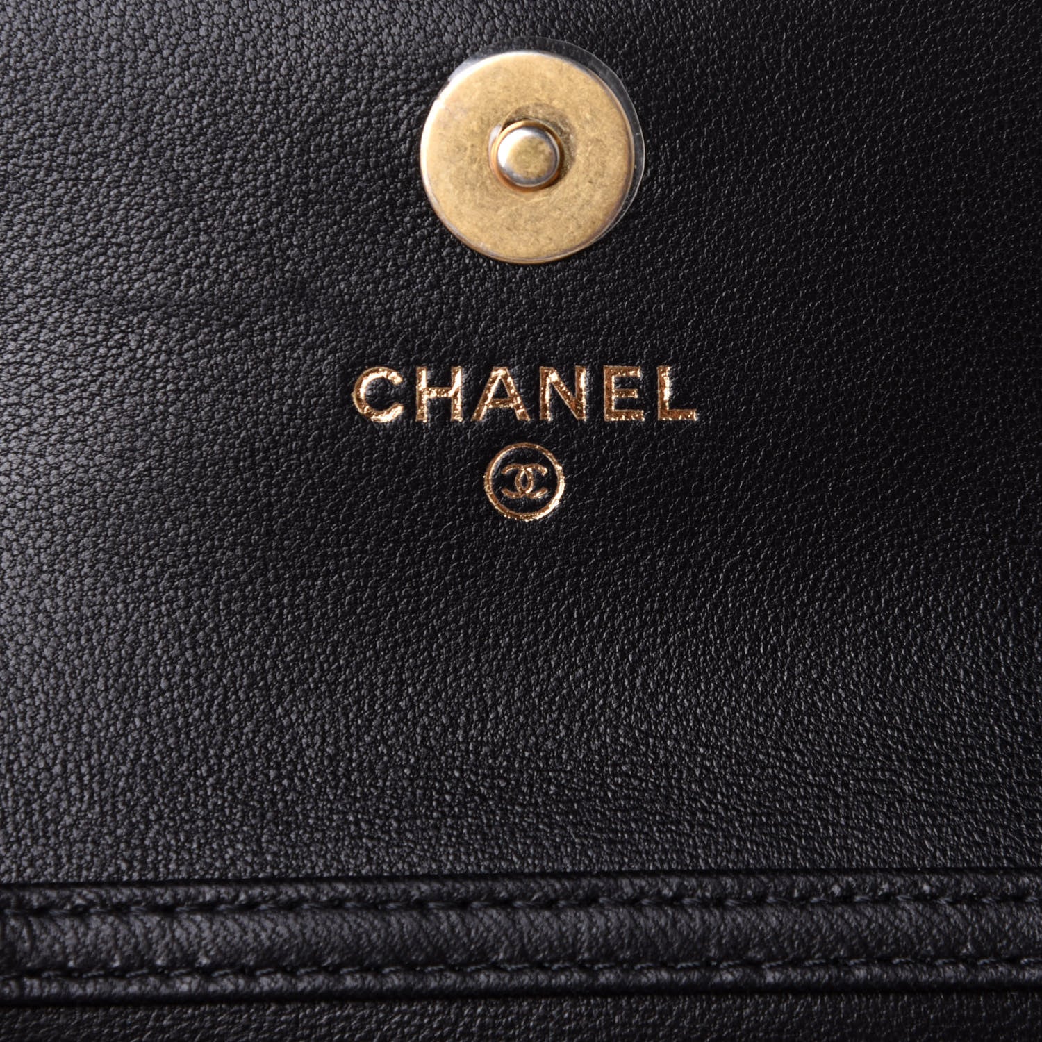 Chanel Lambskin Quilted Pearl Crush Clutch With Chain Black 7 of 12
