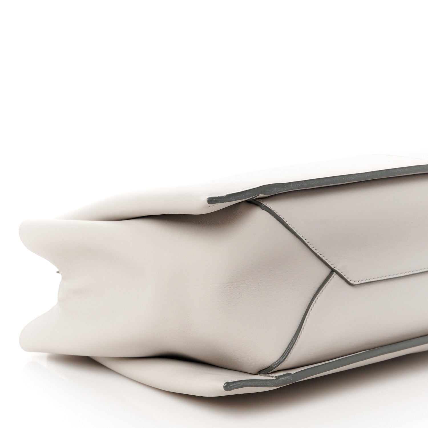 Celine Supple Natural Calfskin Medium Tri-Fold Bag Pearl Grey 10 of 11