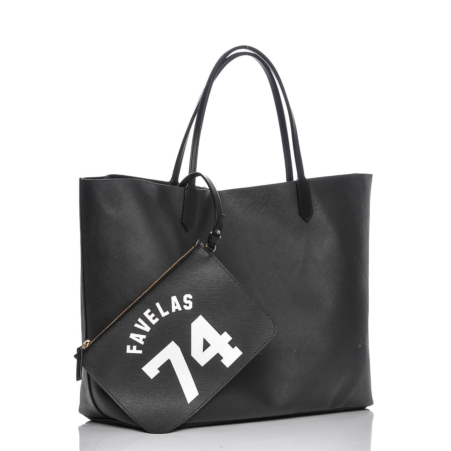 Givenchy Textured Coated Canvas Favelas Large Antigona Tote Black 3 of 8
