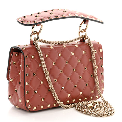 Valentino Garavani Nappa Small Rockstud Spike Shoulder Bag Gingerbread 3 of 9