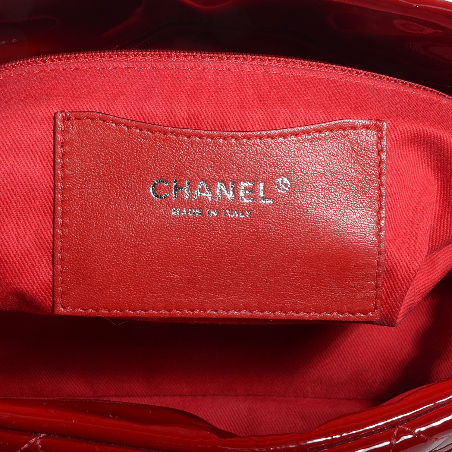 Chanel Patent Quilted Medium Just Mademoiselle Red 6 of 7