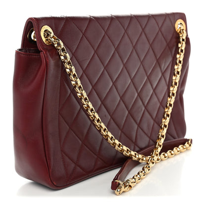 Chanel Lambskin Quilted Large Chic With Me Flap Rouge Fonce 3 of 10