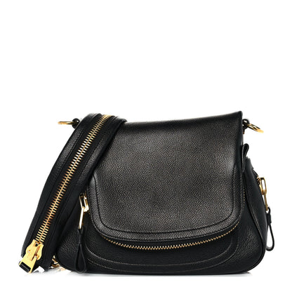 Tom Ford Grained Calfskin Medium Jennifer Shoulder Bag Black 1 of 8