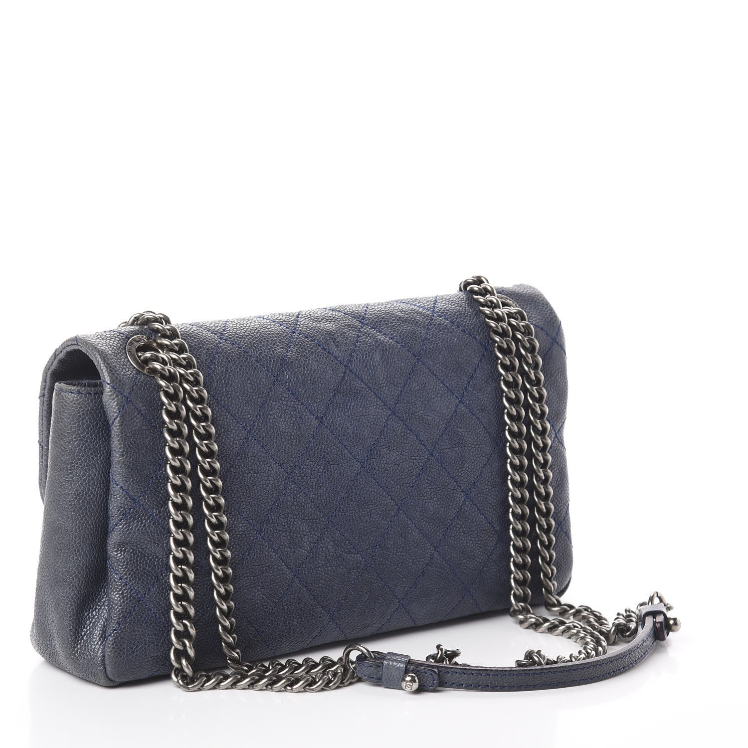 Chanel Caviar Quilted Medium Simply CC Flap Blue 2 of 8
