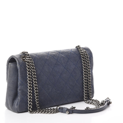 Chanel Caviar Quilted Medium Simply CC Flap Blue 2 of 8