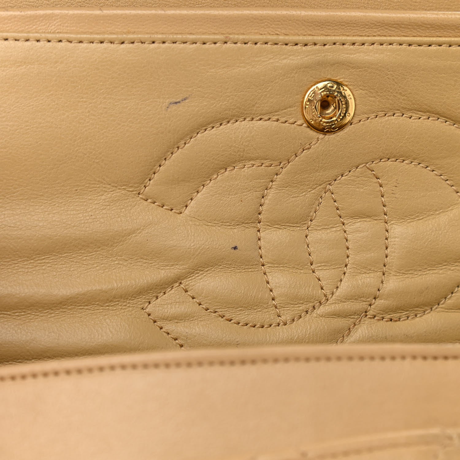 Chanel Lambskin Quilted Small Double Flap Beige 16 of 17