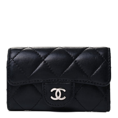 Chanel Lambskin Quilted 6 Key Holder Black 1 of 4