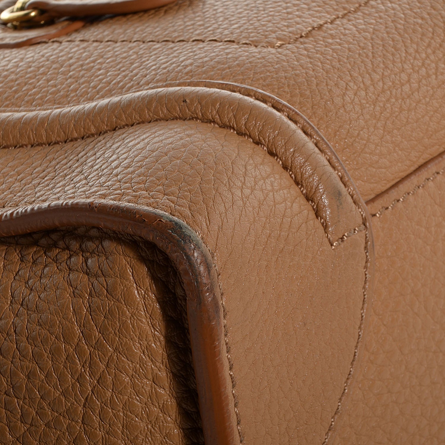 Celine Pebbled Leather Mini Luggage Camel 10 of 11