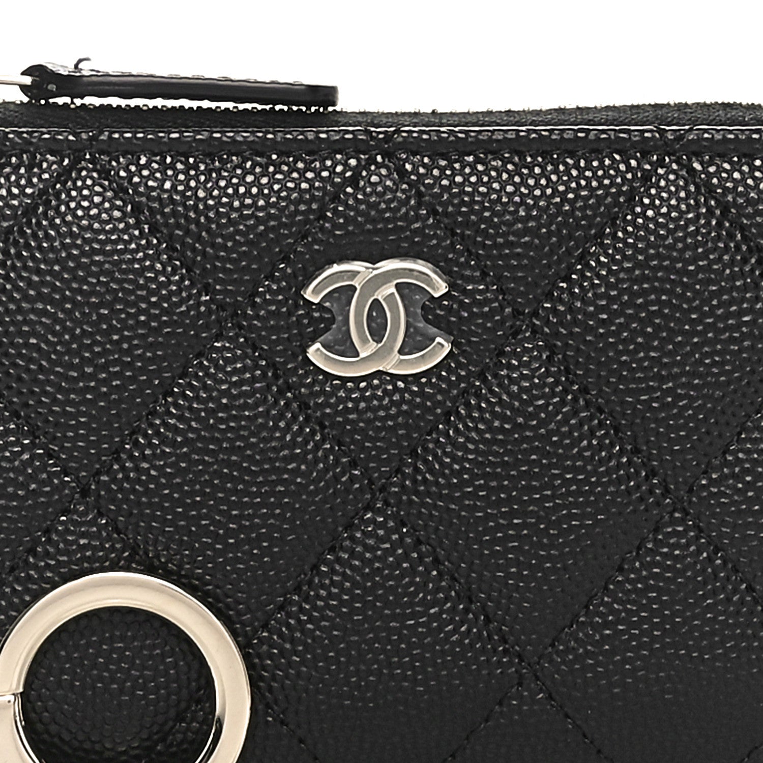 Chanel Caviar Quilted Zipped Key Holder Case Black 8 of 9