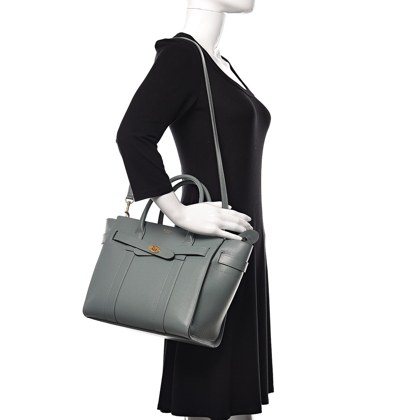 Small Classic Grain Small Zip Tote Bayswater Light Green