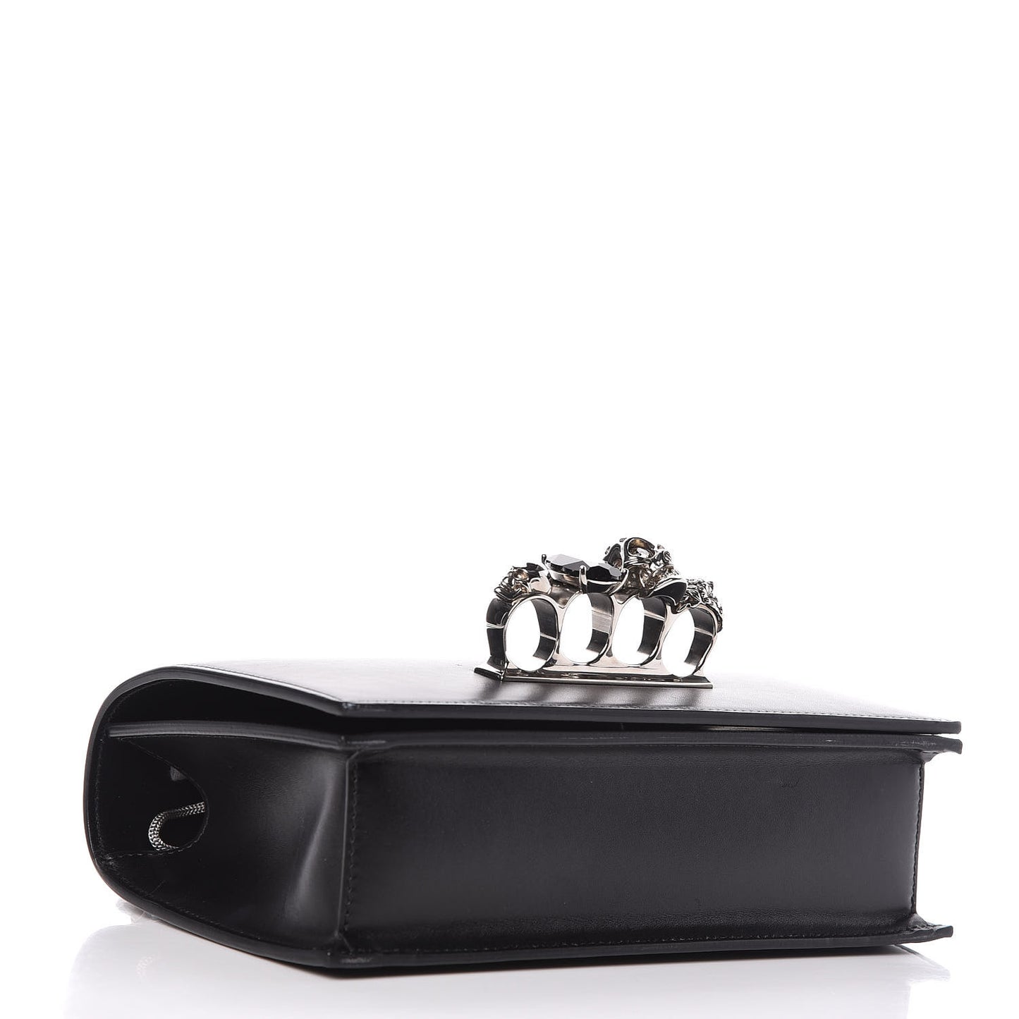 Calfskin Knuckle Shoulder Bag Black