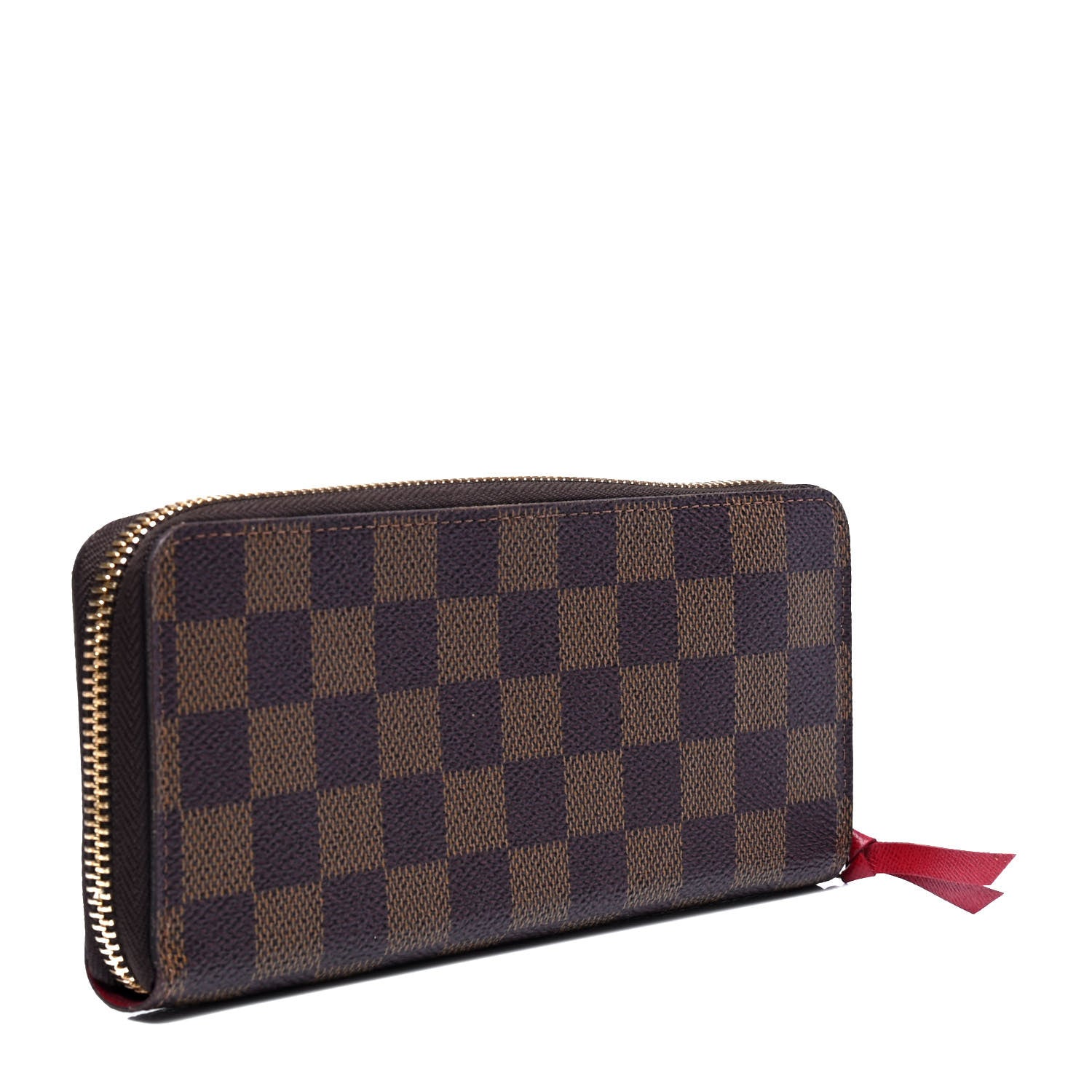 Louis Vuitton Damier Ebene Clemence Wallet Cherry 2 of 5