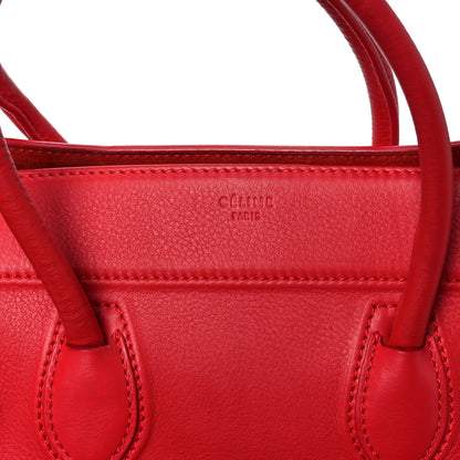 Celine Supple Calfskin Medium Phantom Luggage Vermillion 7 of 10