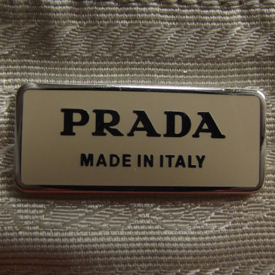 Prada Leather Steel Handle Clutch Ivory 9 of 10