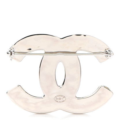 Chanel Crystal CC Brooch Silver Blue 3 of 5