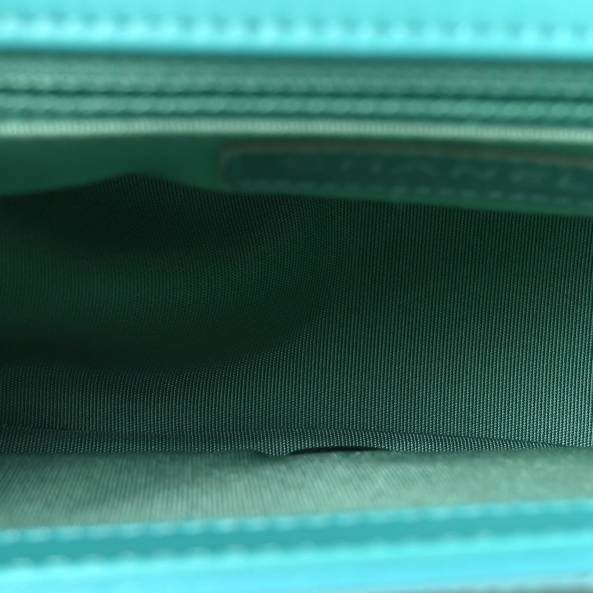 Chanel Calfskin Stitched Small Ring My Bag Flap Crossbody Turquoise 5 of 10