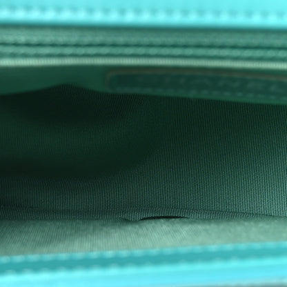 Chanel Calfskin Stitched Small Ring My Bag Flap Crossbody Turquoise 5 of 10