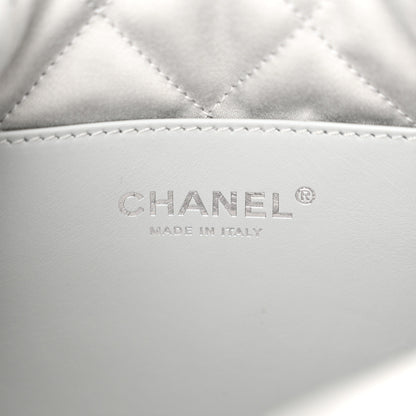 Chanel Metallic Lambskin Quilted Mini Chanel 22 Silvery 6 of 10