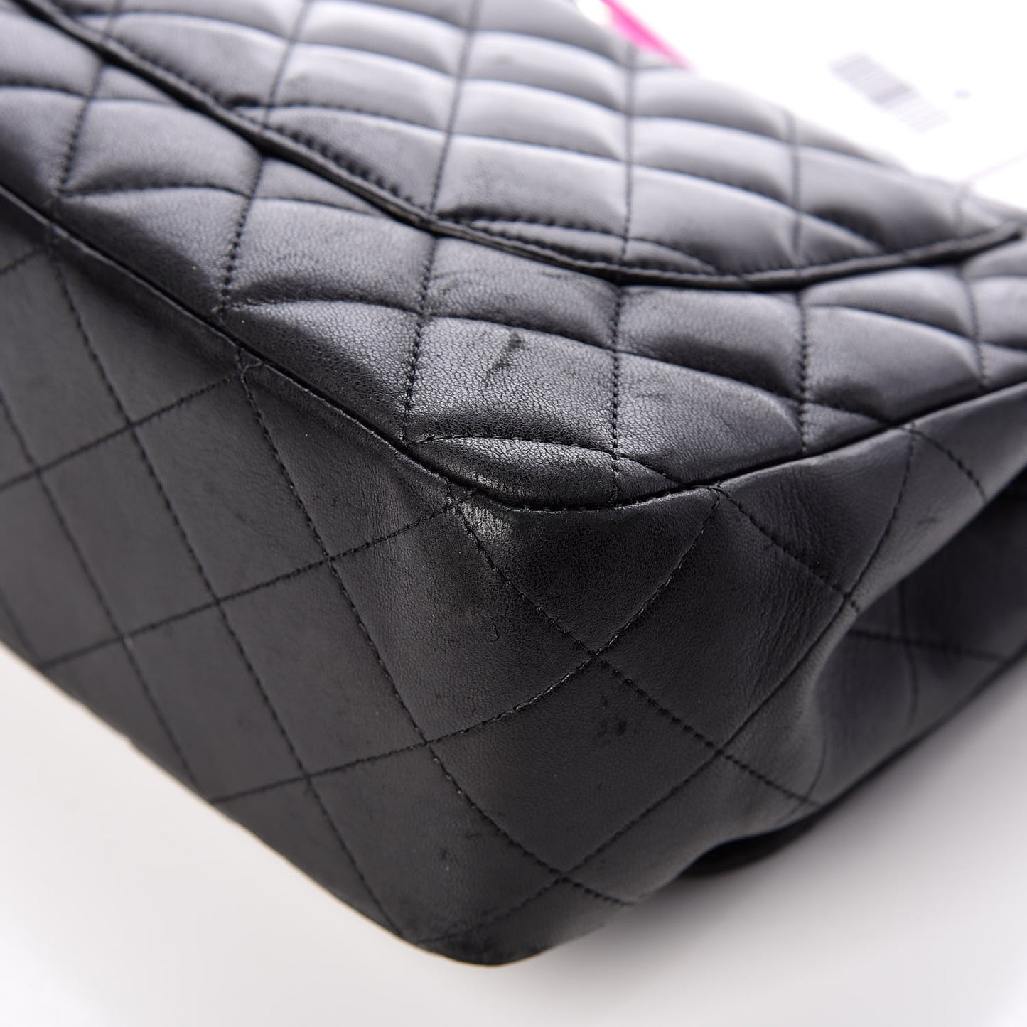 Lambskin Quilted Jumbo Single Flap Black