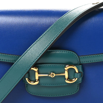 Gucci Azalea Calfskin Horsebit 1955 Shoulder Bag Imperial Blue Pavone 9 of 12