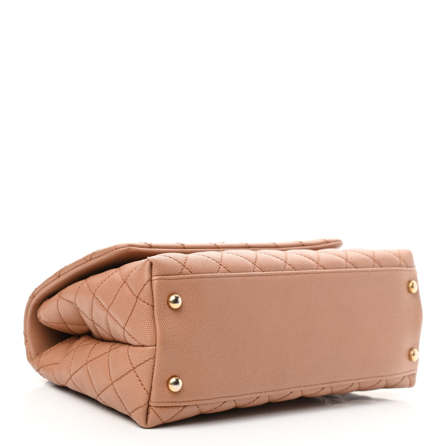 Chanel Caviar Lizard Embossed Quilted Small Coco Handle Flap Beige 4 of 12