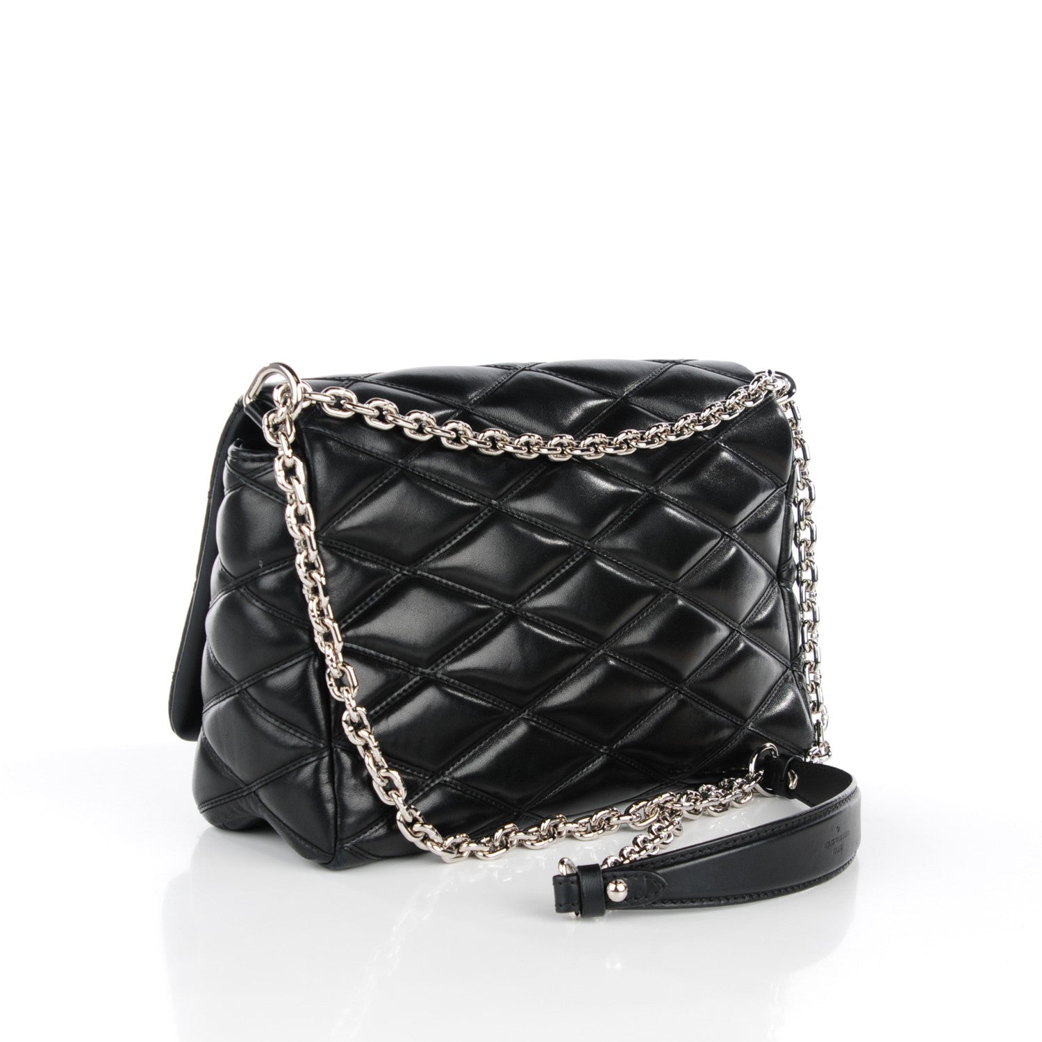 Louis Vuitton Lambskin Malletage GO-14 MM Black 3 of 7