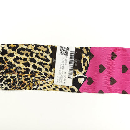 Hermes Silk Jungle Love Love Twilly Rose Vif Bleu Roy 3 of 5