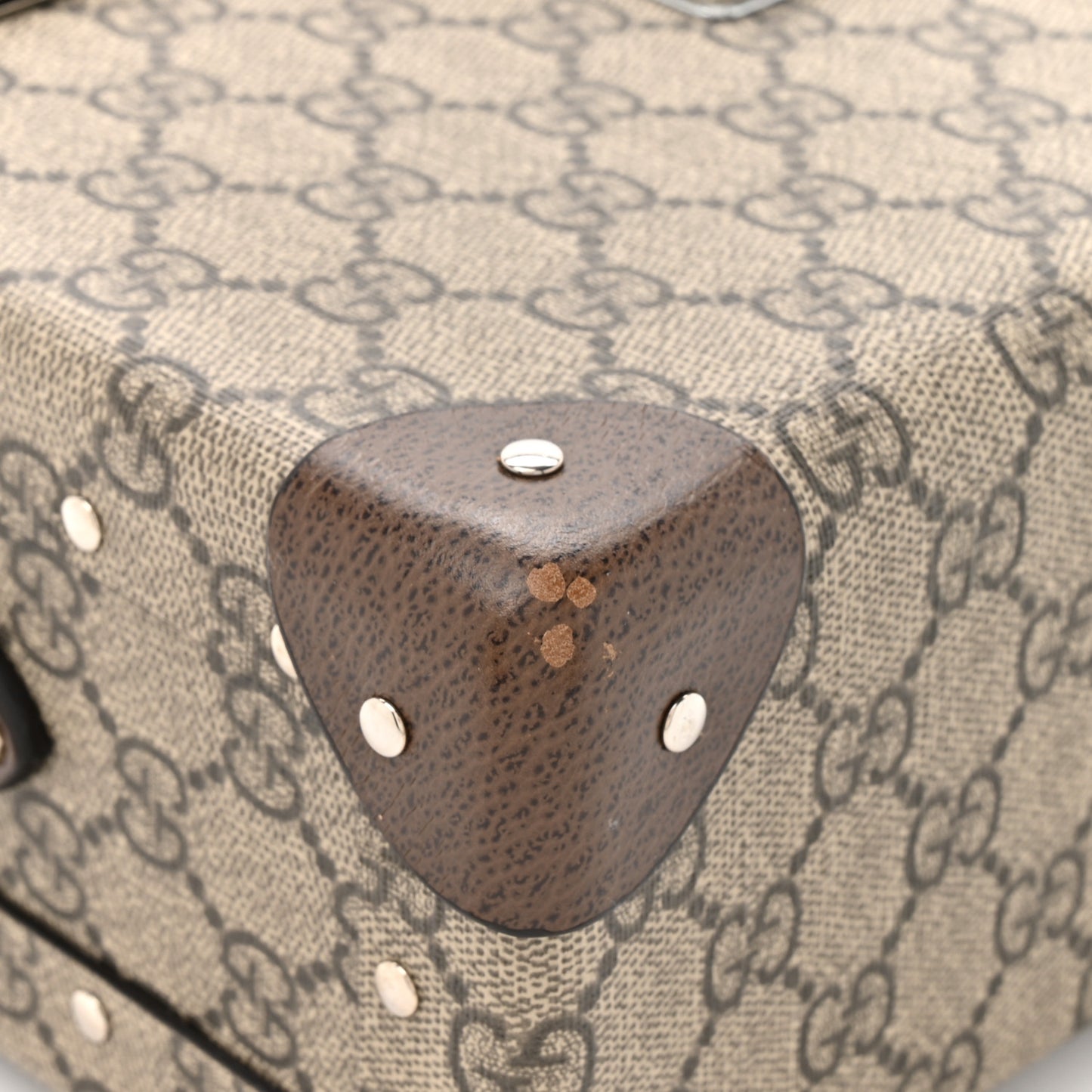 GG Supreme Monogram Globe-Trotter Beauty Case Brown