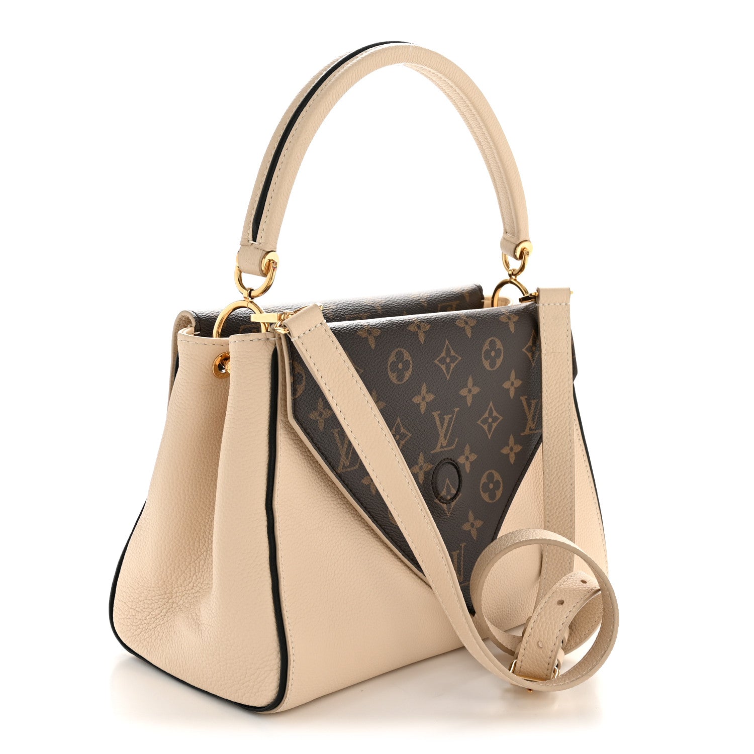 Louis Vuitton Grained Calfskin Monogram Double V Creme 1850428