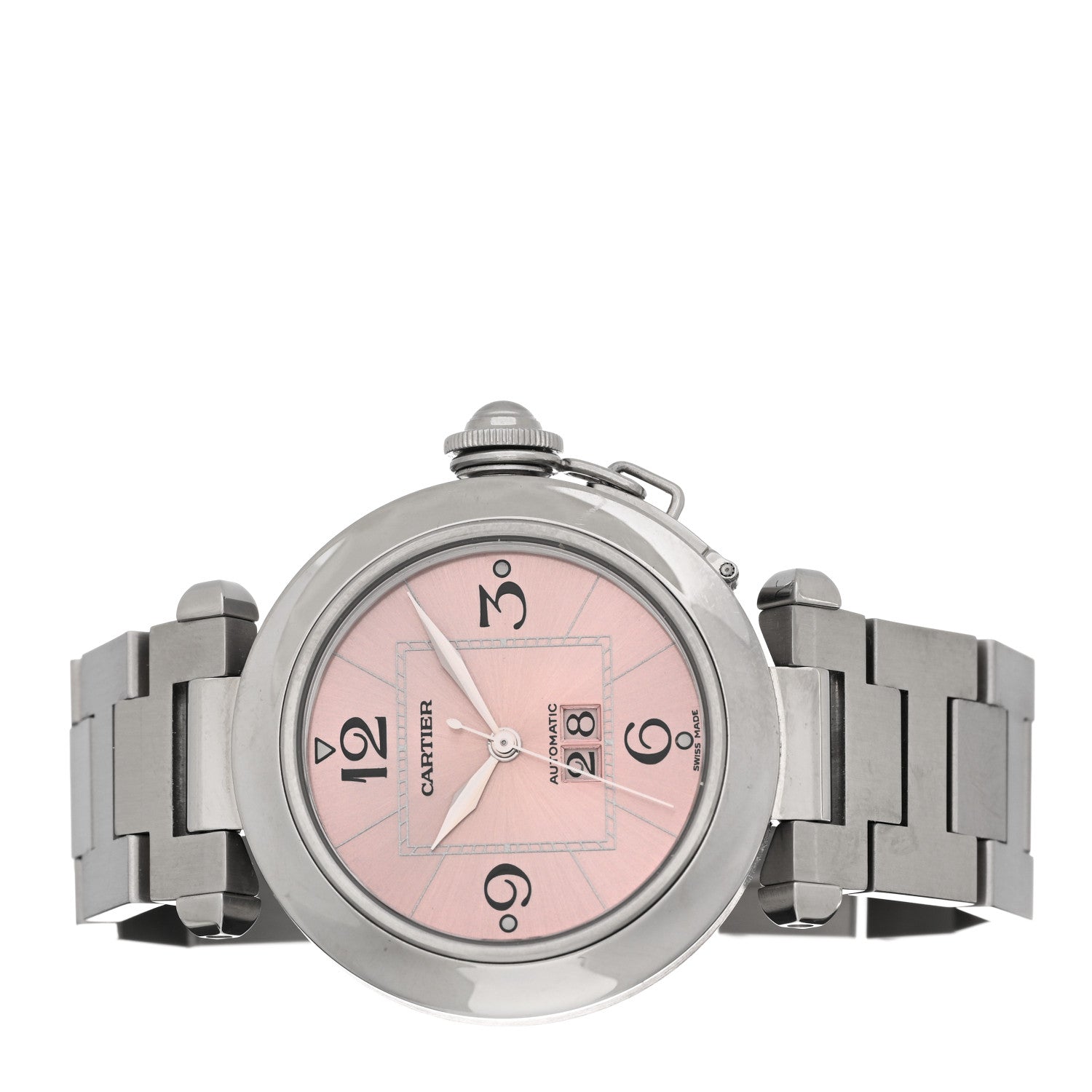 Cartier Stainless Steel 35mm Pasha C Big Date Automatic Watch Pink 2 of 4