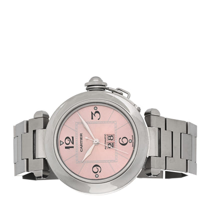 Cartier Stainless Steel 35mm Pasha C Big Date Automatic Watch Pink 2 of 4