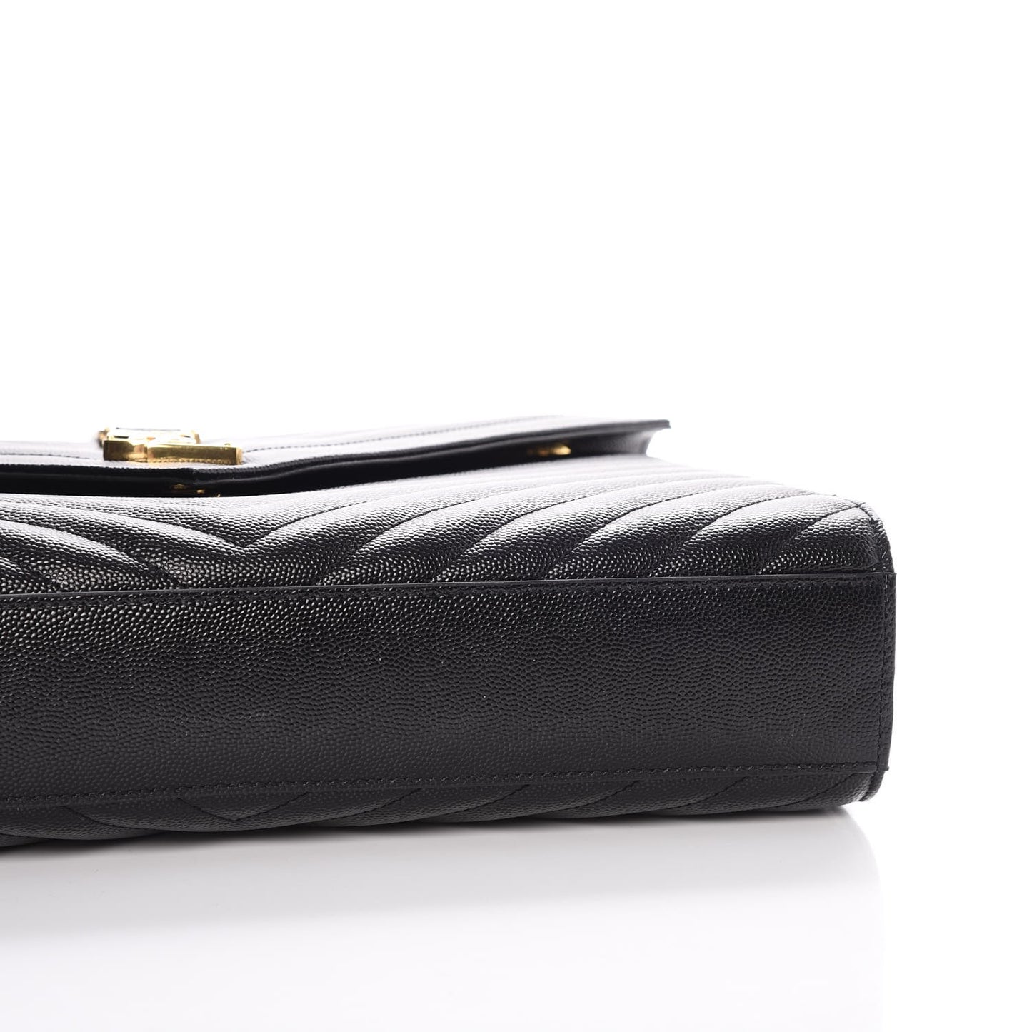 Grain De Poudre Matelasse Chevron Large Monogram Satchel Black