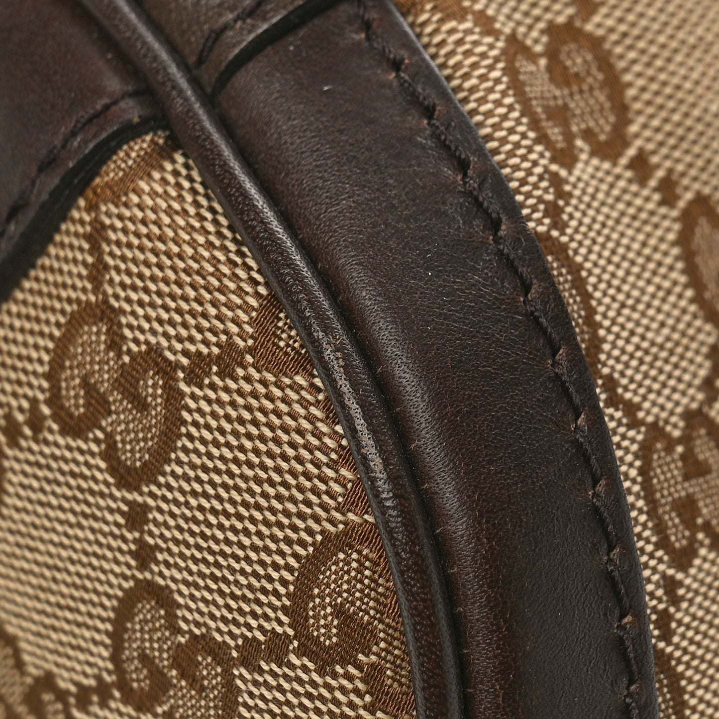Monogram Selleria Calfskin Vintage Web Medium Boston Beige Ebony Cocoa